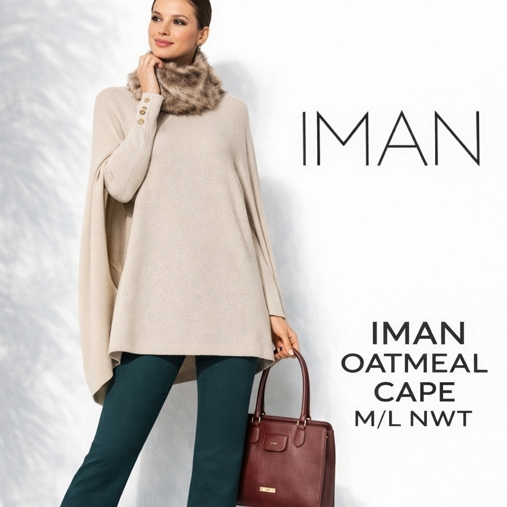 Iman oatmeal cape M/L‎ NWT